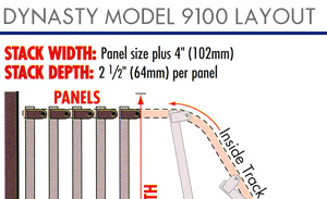 Dynasty model 9100 sliding door